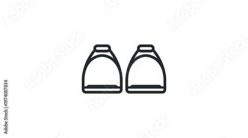Pair of Equestrian Stirrups Symbolic Outline