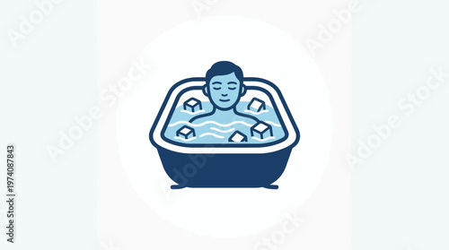 Person Relaxing in an Ice Bath