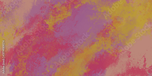 Abstract grunge texture with muted pink and mustard yellow