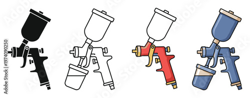 Versatile spray gun equipment for professional painting tasks, suitable for automotive finishing, industrial coating, and renovation projects.