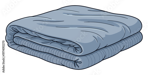 Stacked soft blue folded blankets providing warmth and comfort perfect for home decor, bedding advertisements, cozy lifestyle promotions, or textile product showcases.