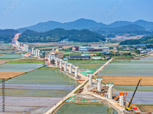호남고속철도를 만드는 공사현장