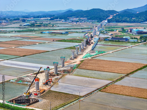 호남고속철도를 만드는 공사현장