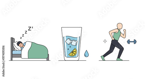 Healthy lifestyle habits every day.