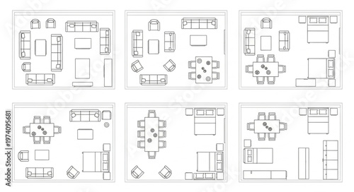 Floor Plan Layouts - Diverse Interior Design Options for Modern Living.