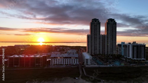 Views of the Sunset at South Padre Island beach just 30 mins away from Brownsville, Texas