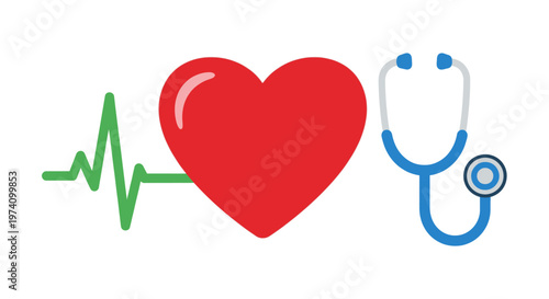 Medical Heart Health Care Symbol.