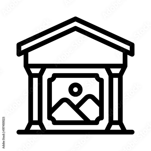 museum line icon