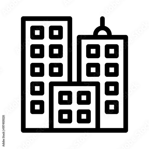 skyscraper line icon