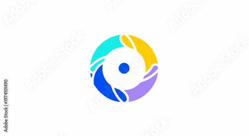 Colorful abstract circular design with vibrant hues and modern artistic appeal.