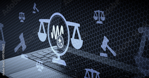 Bilde på lerret Análisis de Datos Judiciales y Mercados con Inteligencia Artificial