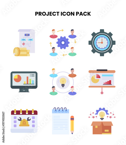 Project Flat Collection Icons Pack