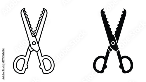 Pinking Shears Icon Set