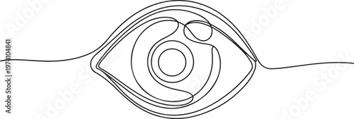 human eye anatomy showing sclera continuous one line drawing, Human eye anatomy, computer artwork, Human eye anatomy, computer artwork. one line art icon drawing vector