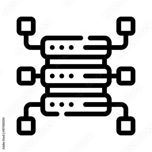 datacluster line icon