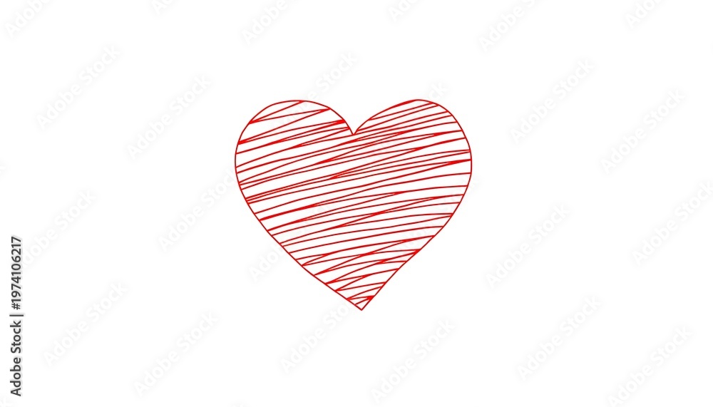 Obraz premium red heart on white background