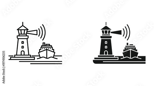 Lighthouse Ship Signal Maritime Navigation Beacon Guidance