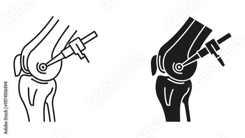 Knee Surgery Arthroscopy Medical Procedure Icon