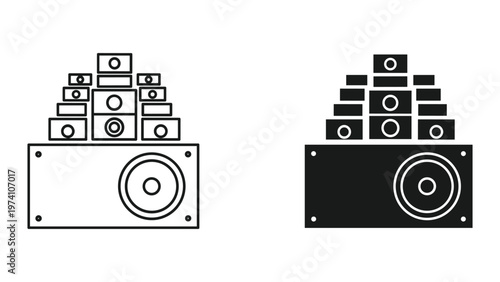 Speaker Stack Audio System Sound Equipment Commercial