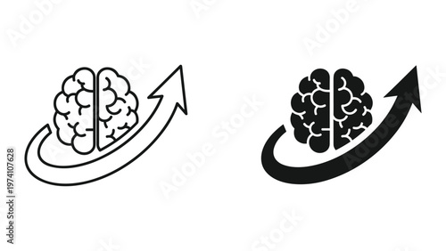 Brain Growth Arrow Graph Concept