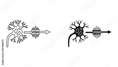 Neuron Signal Transmission Pathway Abstract Concept