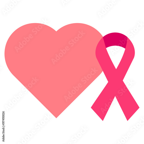 Vector Icon World Diabetes, Ribbon, Awareness, Heart, Healthcare And Medical