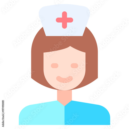 Vector Icon Nurse, Nursing, Hospital, Illness, People, Medical Icon, Health Care