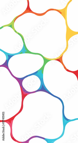 Colorful Abstract Design with Rainbow Colors and White Space.