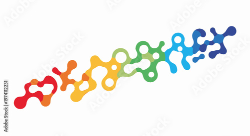 Colorful Abstract Design with Vibrant Rainbow Colors and Unique Shapes.