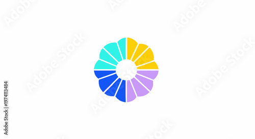 Colorful Abstract Floral Design with Vibrant Shades and Shapes.