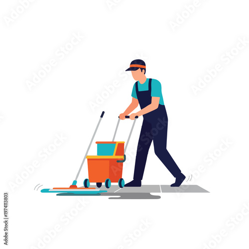 picture of airport cleaning staff