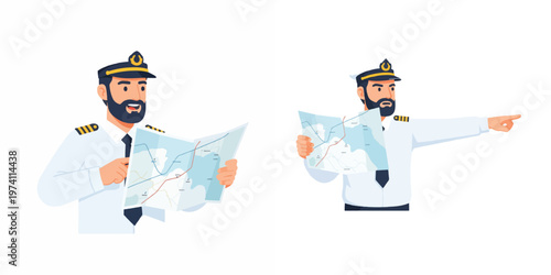 picture of a captain carrying a map