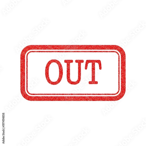 Out Stamp Red Rectangle Texture