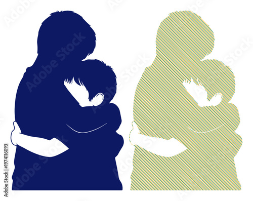 Warm embrace between a parent and child, symbolizing love and connection.