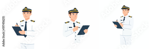 picture of a captain carrying a guidebook