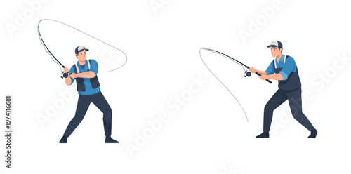 picture of a man carrying a fishing rod