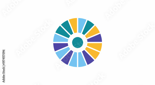 Colorful Abstract Geometric Design with Radial Symmetry and Vibrant Hues.