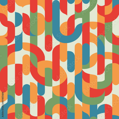 Colorful Abstract Geometric Shapes and Patterns for Backgrounds and Designs.