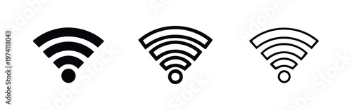 WiFi Signal Strength Icons Set