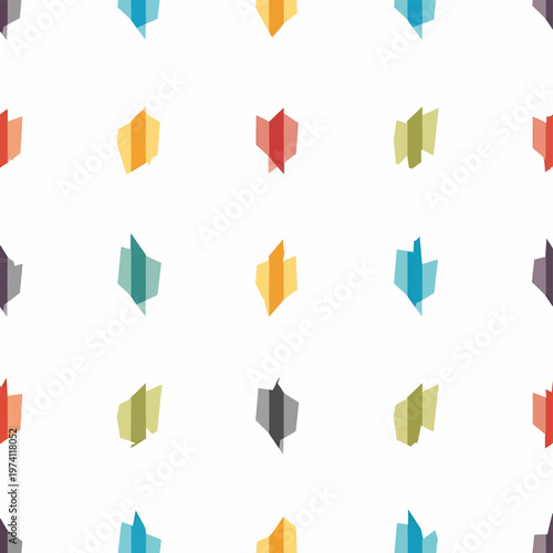 Colorful Abstract Geometric Shapes Arranged in a Repeating Pattern.