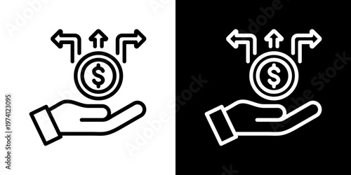 Expense Icon Set Vector Collection Isolated In Black And White