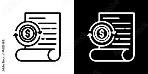 Roi Icon Set Vector Collection Isolated In Black And White