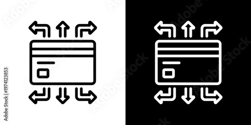 Expenditure Icon Set Vector Collection Isolated In Black And White