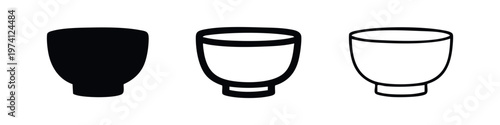Cup icon set. Glass or beverage container symbol. Drink and liquid concept vector illustration.