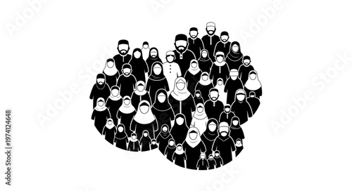 Diverse group of people gathered together in a community setting.