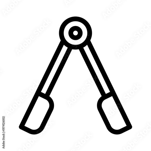 BBQ tongs line icon