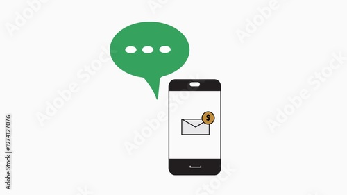 Mobile Chat Message Icon Animation