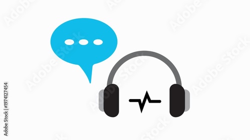 Audio Pulse Headphone Icon Animation