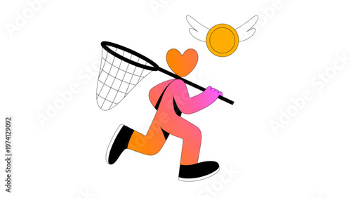 Athlete holding tennis racket and ball mid-action with joyful expression Vector