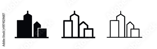 ID card icon set. Identity document or profile card with user avatar symbol.